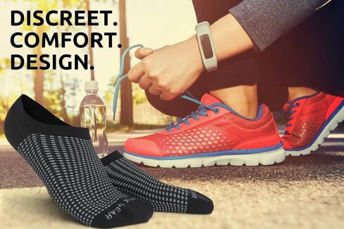 Women and Men No Show Socks - Non-Slip Invisible Low Cut Socks (3 Pairs BlkGrey) in Saudi Arabia