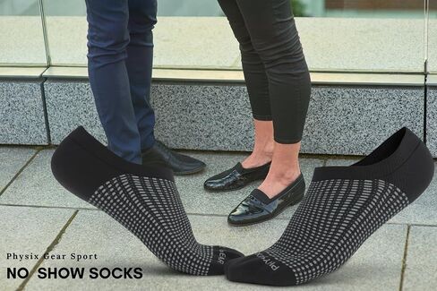 Women and Men No Show Socks - Non-Slip Invisible Low Cut Socks (3 Pairs BlkGrey) in Saudi Arabia
