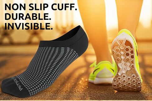 Women and Men No Show Socks - Non-Slip Invisible Low Cut Socks (3 Pairs BlkGrey) in Saudi Arabia