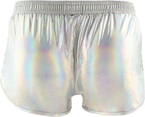 Swbreety Men's Shiny Liquid Metallic Boxer Briefs Stage Performance Underpants in Saudi Arabia