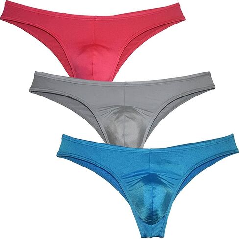Sexy Men's Bikini Brief Elastic Ruched Back Underwear Cheeky Swim Briefs in Kuwait