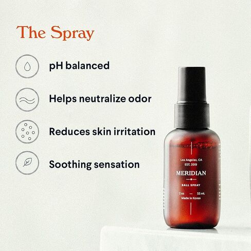 The Maintenance Package by Meridian: Includes Men’s Waterproof Electric Below-The-Belt Trimmer (Sage), 2 Replacement Blades, and The Spray (50 mL) in Kuwait