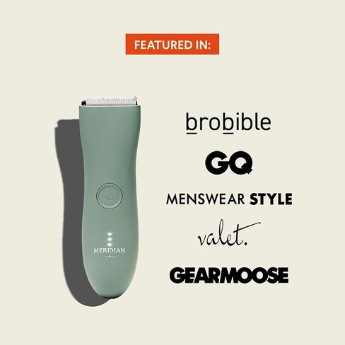 The Maintenance Package by Meridian: Includes Men’s Waterproof Electric Below-The-Belt Trimmer (Sage), 2 Replacement Blades, and The Spray (50 mL) in Kuwait