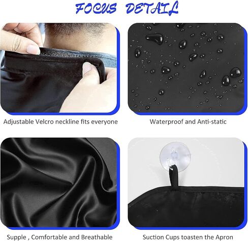 Besititli Beard Bib Apron Kit, Beard Hair Clippings Catcher for Men Shaving & Trimming, Non-Stick Waterproof Grooming Cape Apron with Adjustable Neck Straps, Best Gift for Men in Saudi Arabia