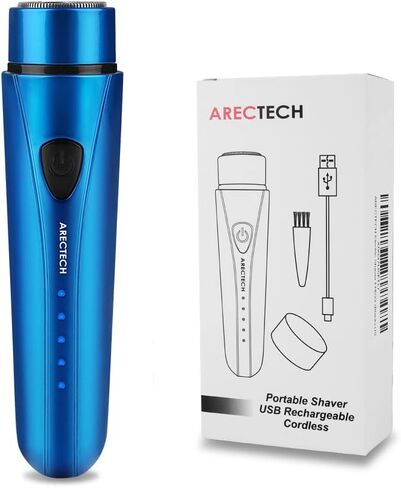 ARECTECH Mini Portable Shaver Pocket Razors Electric Razor for Men USB Rechargeable LED Battery Display Best for Travel Shaves Touch Up Shaves Cordless Black in Saudi Arabia