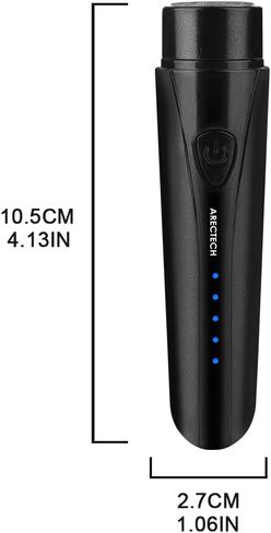 ARECTECH Mini Portable Shaver Pocket Razors Electric Razor for Men USB Rechargeable LED Battery Display Best for Travel Shaves Touch Up Shaves Cordless Black in Kuwait