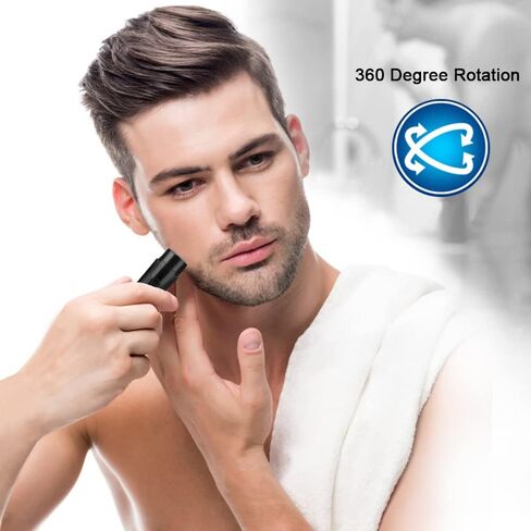 ARECTECH Mini Portable Shaver Pocket Razors Electric Razor for Men USB Rechargeable LED Battery Display Best for Travel Shaves Touch Up Shaves Cordless Black in Kuwait