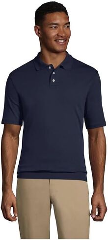 Lands' End School Uniform Men's Short Sleeve Banded Bottom Polo Shirt in Kuwait