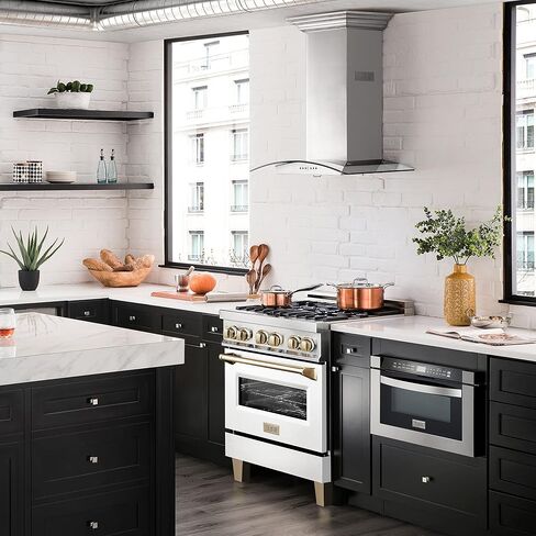 ZLINE Autograph Edition 30" 4.0 cu. ft. Dual Fuel Range with Gas Stove and Electric Oven in Stainless Steel with White Matte Door and Gold Accents (RAZ-WM-30-G) in Saudi Arabia