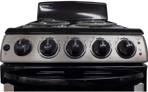 Danby Designer 20-in. Electric Range with Coil Elements and 2.3-Cu. Ft. Oven Capacity in Stainless Steel/Black in Kuwait
