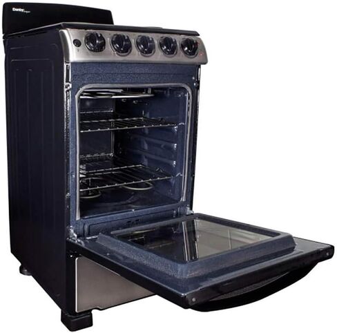 Danby Designer 20-in. Electric Range with Coil Elements and 2.3-Cu. Ft. Oven Capacity in Stainless Steel/Black in Kuwait