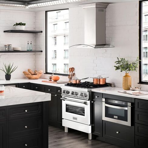 ZLINE 30" 4.0 cu. ft. Dual Fuel Range with Gas Stove and Electric Oven in Stainless Steel and White Matte Door (RA-WM-30) in Saudi Arabia