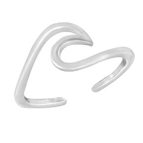 Unique Asymmetrical Ocean Wave .925 Sterling Silver Toe or Pinky Ring in Saudi Arabia