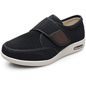 Men's Diabetic Shoes Wide Width Shoes for Adjustable Closure Breathable Lightweight Width X-Wide Non Slip Air Cushion Sneakers for Swollen Feet Edema Walking Shoes
