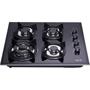 Deli-kit® موقد غاز 24 بوصة مزود بوقود مزدوج مختوم 4 شعلات موقد غاز من الزجاج المقسى موقد غاز DK145-A01S طباخ غاز in Kuwait