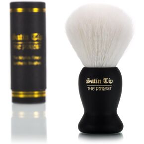 Satin Tip – The Purest, Shave Brush (Synthetic, White, Soft Touch, Case) in Saudi Arabia