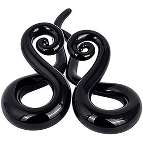 YOFANST 2pcs Glass Ear Tapers Plugs 4G-14mm Multi-Colors Twist Handmade Spiral Gauges Piercing Jewelry in Saudi Arabia