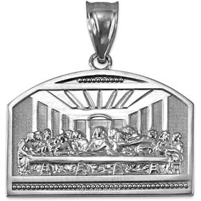 LA BLINGZ 14K White Gold Last Supper Pendant in Saudi Arabia