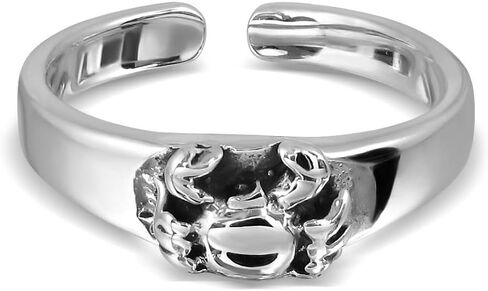 WithLoveSilver 925 Sterling Silver Zodiac Horoscope Cancer Sign or The Crab Toe Ring in Saudi Arabia