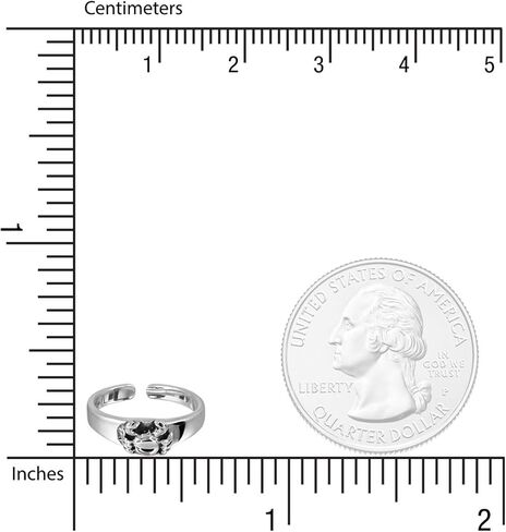 WithLoveSilver 925 Sterling Silver Zodiac Horoscope Cancer Sign or The Crab Toe Ring in Saudi Arabia