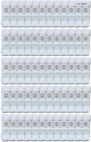 60 Pairs Of Yacht & Smith 30 Inch Wholesale Men's Long Tube Socks, Cotton Sport Tube Socks Size 10-13 in Kuwait