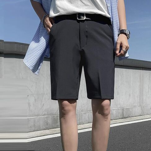 Men Classic Fit Stretch Golf Short Lightweight Summer Chino Shorts Solid Casual Pleat Front Short with Pocket in Saudi Arabia