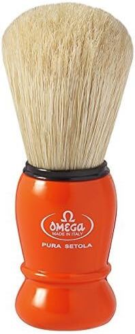 Omega Shaving Brush #10290 Pure Boar Bristles Orange in Saudi Arabia