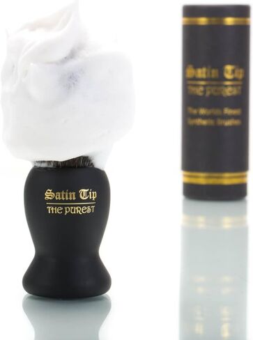 Satin Tip – The Purest, Shave Brush (Synthetic, White, Soft Touch, Case) in Saudi Arabia