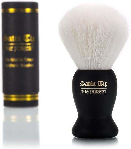 Satin Tip – The Purest, Shave Brush (Synthetic, White, Soft Touch, Case) in Saudi Arabia
