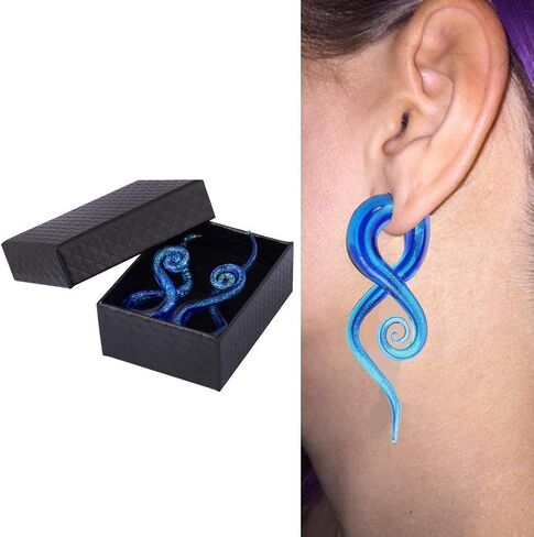 YOFANST Ear Stretching Glass Spiral Tapers Gauges 4g-9/16 inch Blue, Glow in The Dark, Purple, Green, Red in Saudi Arabia