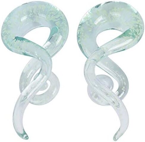 YOFANST Ear Stretching Glass Spiral Tapers Gauges 4g-9/16 inch Blue, Glow in The Dark, Purple, Green, Red in Saudi Arabia