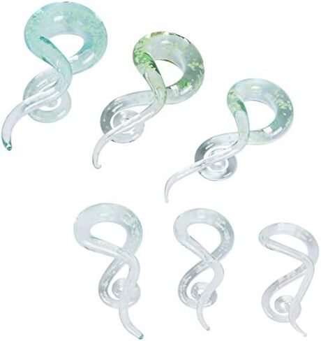 YOFANST Ear Stretching Glass Spiral Tapers Gauges 4g-9/16 inch Blue, Glow in The Dark, Purple, Green, Red in Saudi Arabia