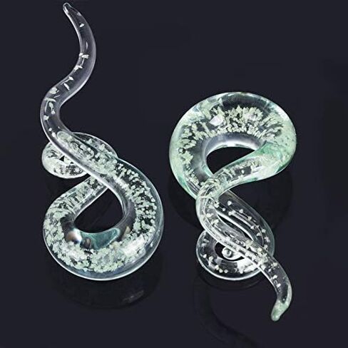 YOFANST Ear Stretching Glass Spiral Tapers Gauges 4g-9/16 inch Blue, Glow in The Dark, Purple, Green, Red in Saudi Arabia