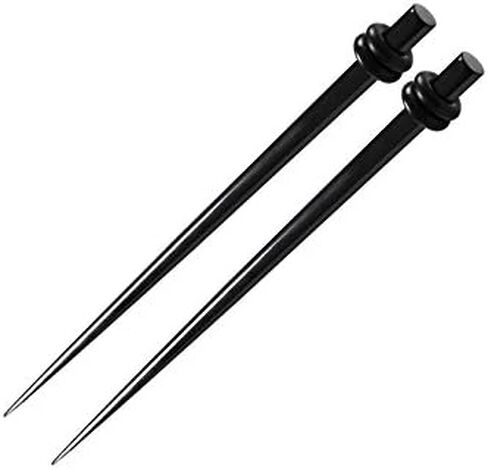 Pair of Black Acrylic Taper Double O rings Piercing Jewelry Ear Plugs Stretching Stretcher Expander Earring in Kuwait