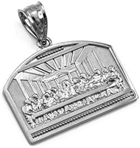 LA BLINGZ 14K White Gold Last Supper Pendant in Saudi Arabia
