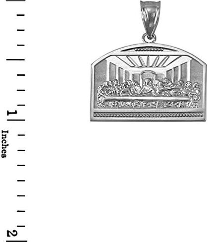 LA BLINGZ 14K White Gold Last Supper Pendant in Saudi Arabia