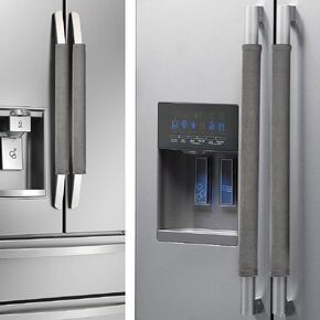 Nuovoware Refrigerator Door Handle Covers Set of 4, Keep Kitchen Appliance Fridge Oven Microwave Dishwasher Clean,Protect Antiskid Washable Decor Cloth,Keep Off Smudges Fingerprint Oil Stain