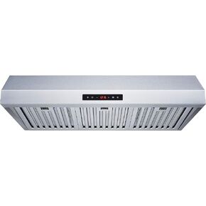 Winflo 30 In. Convertible Stainless Steel Under Cabinet Range Hood with Baffle Filters and Touch Sensor Control in Kuwait