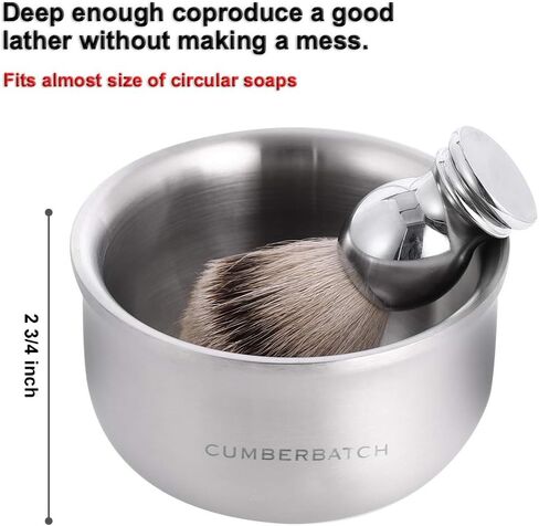 Cumberbatch Stainless Steel Shaving Bowl For Men, Men's Shaving Soap Bowl in Saudi Arabia