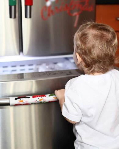 غطاء مقبض ثلاجة Tonak أغطية زينة الكريسماس لأجهزة المطبخ مقبض باب الفرن زينة زينة عيد الميلاد مجموعة من 4 قطع in Kuwait