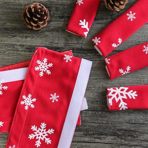 غطاء مقبض باب ثلاجة LimBridge Christmas، تصميم مع ندفات الثلج، لثلاجة المطبخ والميكروويف وزخارف مقبض غسالة الأطباق، مقاسين، أحمر، 8 قطع in Saudi Arabia
