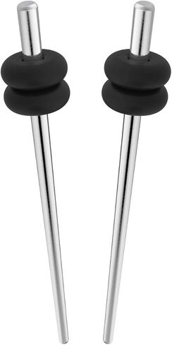 2pc 16 Guage 1.2mm Tapers 316L Surgical Steel Tapers 16g Plugs Earlets Double O-Rings in Saudi Arabia