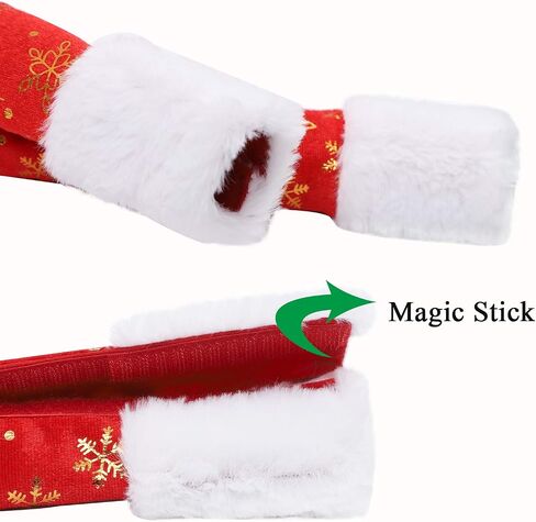 Ruisita 6 Pack Christmas Decorations Refrigerator Door Handle Cover Embroidered Snowflake Print with White Plush Trim Refrigerator Handle Cover for Kitchen Microwave Dishwasher Handle Decorations(6) in Saudi Arabia