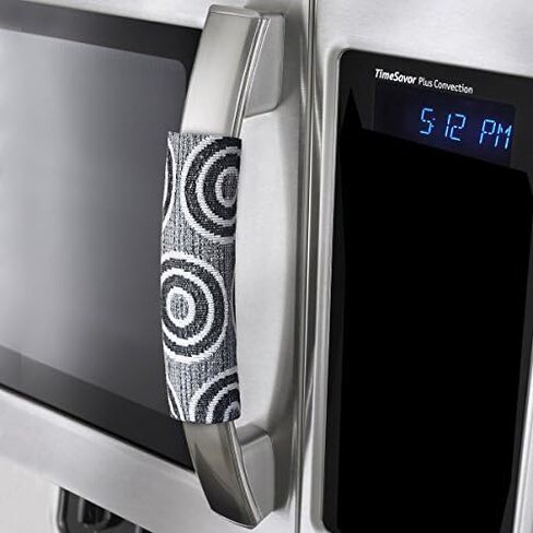 OUGAR8 Handmade Refrigerator Door Handle Cover-Catches Drips,Dust,Smudges and Fingerprints Leaving for Fridge Microwave Oven Handle Covers Home Kitchen Appliances Decoration (3pcs, Circle) in Kuwait