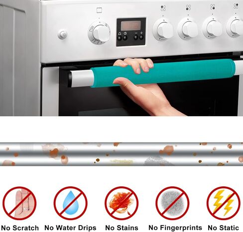 6Pcs Refrigerator Door Handle Cover Washable Kitchen Appliance Decor Handles Fridge Oven Microwave Dishwasher Antiskid Protector, Keep Off Fingerprints Food Stains (Black) in Kuwait