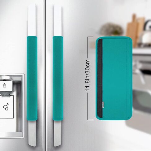 6Pcs Refrigerator Door Handle Cover Washable Kitchen Appliance Decor Handles Fridge Oven Microwave Dishwasher Antiskid Protector, Keep Off Fingerprints Food Stains (Black) in Kuwait