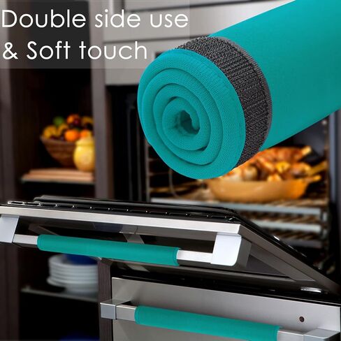 6Pcs Refrigerator Door Handle Cover Washable Kitchen Appliance Decor Handles Fridge Oven Microwave Dishwasher Antiskid Protector, Keep Off Fingerprints Food Stains (Black) in Kuwait