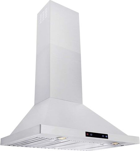 DKB 30" Inch Range Hood Wall Mounted Brushed Stainless Steel Kitchen Vent With 600 CFM in Saudi Arabia