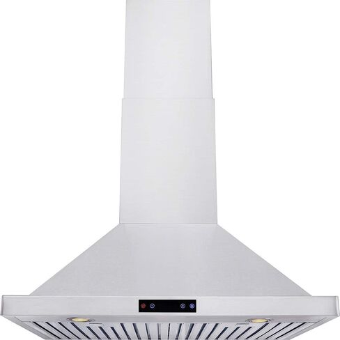 DKB 30" Inch Range Hood Wall Mounted Brushed Stainless Steel Kitchen Vent With 600 CFM in Saudi Arabia