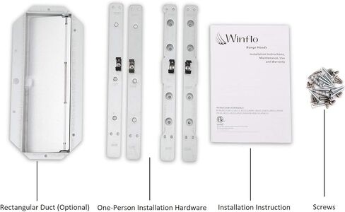 Winflo 30 In. Convertible Stainless Steel Under Cabinet Range Hood with Baffle Filters and Touch Sensor Control in Kuwait